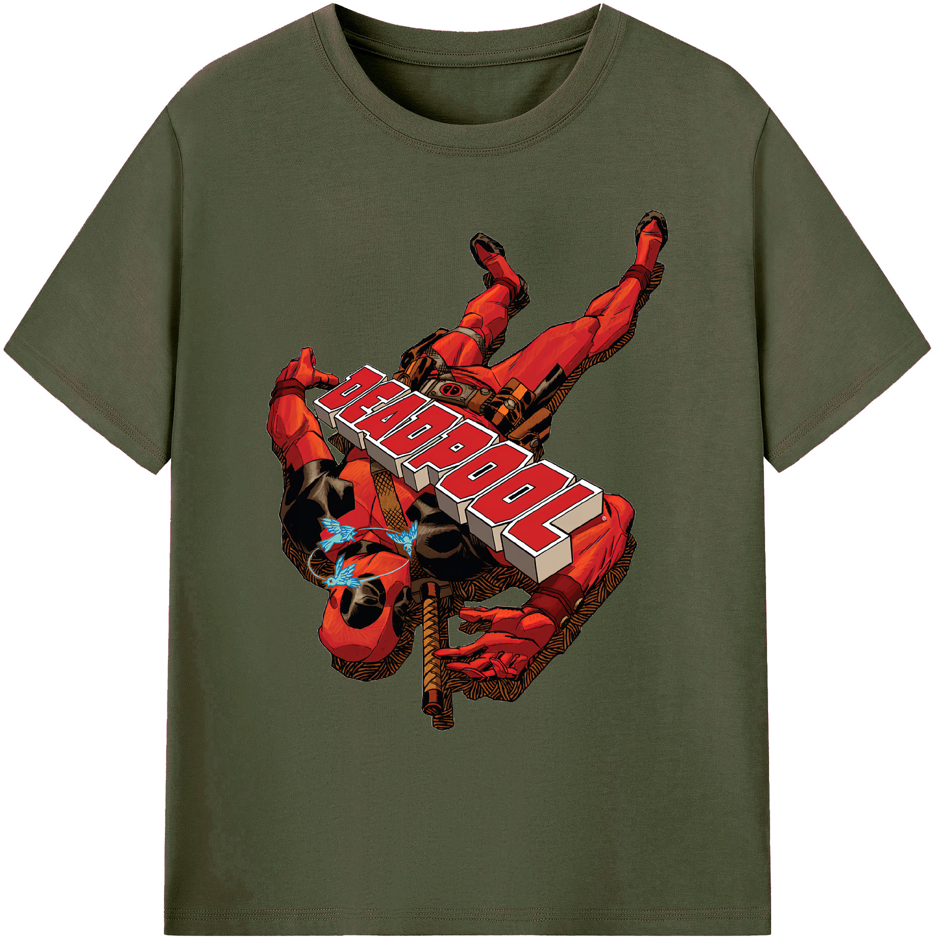 （画像用） Deadpool デッドプール 綿100％ メンズ半袖Tシャツ｜肌触りやわらか＆通気性